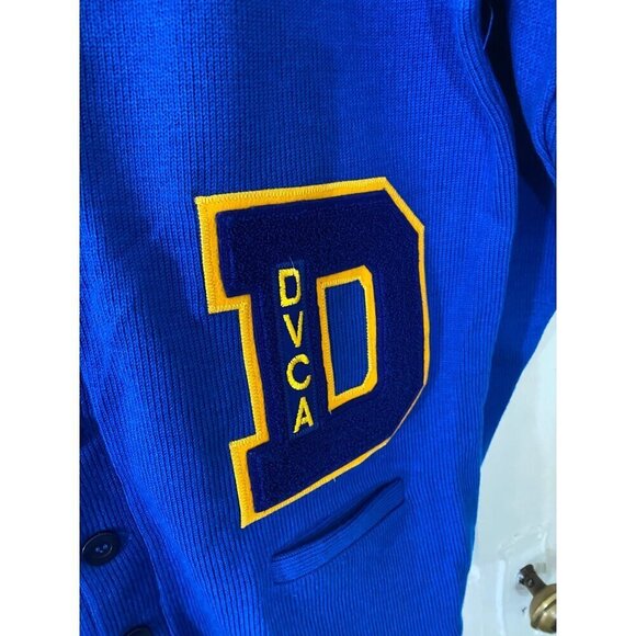 DVCA Dunbar Vocational Career Academy Blue Button Front Cardigan Mens - XL - Picture 3 of 14
